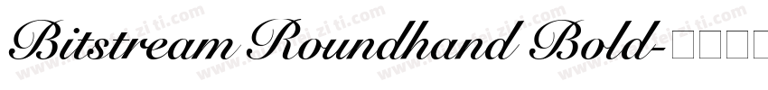 Bitstream Roundhand Bold字体转换